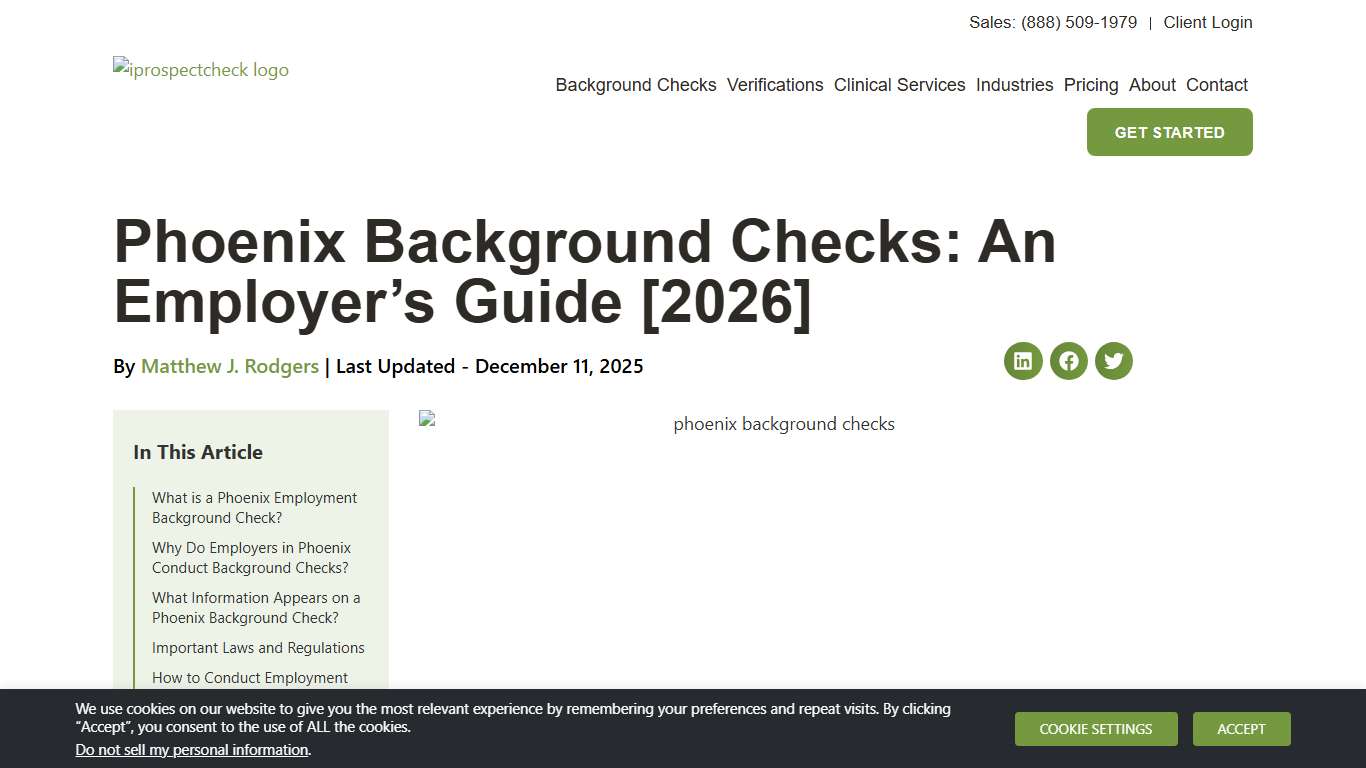 Phoenix Background Checks: An Employer's Guide [2026] - iprospectcheck